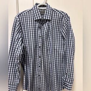 C2 by Calibrate Men's Blue Gingham Shirt